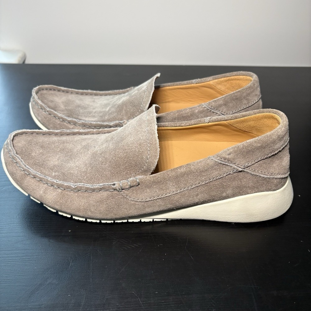New Men Size 7 OluKai Ka'a Loafer Slip on Shoes Grey Suede Leather